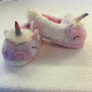 Wonder Nation Girls Unicorn Slippers Size 11-12